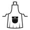 Housewife apron icon, simple style