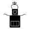 Housewife apron icon, simple style