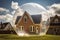 Housing bubble concept. property market crisis. Generative ai