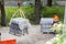 Housing and communal services workers perform work on unloading heavy concrete blocks