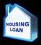 Housing Loan Shows Home Mortgage 3d Rendering