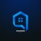 Housing logo, real estate, 3d ribbon style logo icon