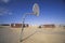Housing project with basketball court on Navajo Indian Reservation in Shiprock, NM