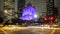 Houston City Hall & Traffic at Night in Downtown Houston, Texas