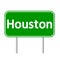 Houston green road sign.