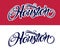 Houston lettering in tattoo style