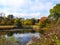 Houston Pond at Cornell Botanic Gardens during Autumn