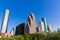 Houston skyline North blue sky at Texas USA