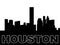 Houston skyline silhouette