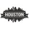 Houston Texas United States Of America USA Icon Vector Art Design Skyline Flat City Silhouette Editable Template