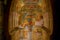 HOUSTON, USA - JANUARY 12, 2017: Beautiful and colorful draws inside of the sarcophagus of the Ancient Egypt in National