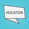 Houston word on sticker