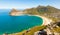 Hout Bay Coastal mountain landscape with fynbos flora in Cape Town