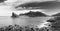 Hout Bay Panorama Black and White