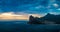 Hout bay sunset panorama