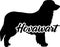 Hovawart silhouette with name