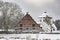 Hovdala Castle Gatehouse and Stables in Winter