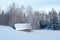 A Hovel in a snowy landscape