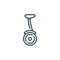 hoverboard icon vector from vehicles transportation concept. Thin line illustration of hoverboard editable stroke. hoverboard