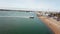 Hovercraft landing on Southsea Beach, Portsmouth, UK