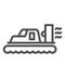 Hovercraft line icon, sea transport symbol, marine transportation vector sign on white background, Hovercraft boat icon
