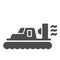 Hovercraft solid icon, sea transport symbol, marine transportation vector sign on white background, Hovercraft boat icon