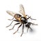 Hoverfly isolated on white background. 3d illustration
