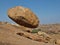 Hovering granite boulder in Hampi