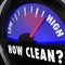 How Clean Words on Gauge Measuring Cleanliness Level Inspection