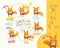 How does the fox feel today Cute cartoon animal with different mood expressions. Educational game for children. Learning