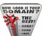 How Good Is Your Domain Thermometer Rating Website Name