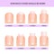 How long does it take to walk with a coated gel polish. Professional manicure guide, Vector illustration, infographics