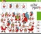 how many activity with cartoon Santa Claus characters