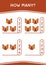 How many of Butterfly, game for children. Vector