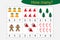 How many counting game with christmas pictures for kids, educational maths task for the development of logical thinking, preschool
