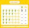 How many counting game with corn. worksheet for preschool kids, kids activity sheet, printable worksheet