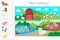 How many counting game, farm with animals for kids, educational maths task for the development of logical thinking, preschool