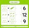 How many counting game with green bean. worksheet for preschool kids, kids activity sheet, printable worksheet