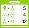 How many counting game with lettuce. worksheet for preschool kids, kids activity sheet, printable worksheet