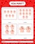 How many counting game with moslem shirt. worksheet for preschool kids