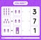 How many counting game with prayer rug. worksheet for preschool kids