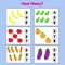 How many Fruit Counting game for kids Illustration Vector. Perfect for Children Math Game