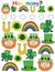 How many? funny irish themed game for children stock vector illustration