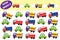 How many objects of transport. Educational game for children.