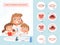 How to brush teeth. Brushing tooth instruction, family hygiene. Mother and children washing vector concept