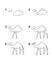 How to draw Camel step by step cartoon illustration with white background