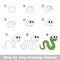 How to draw a Green Snake