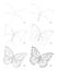 How to draw sketch of beautiful fantastic butterfly. Creation step by step pencil drawing. Education for artists.