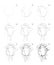 How to draw step-wise beautiful rose flower bud. Creation step by step pencil drawing. Educational page for artists.