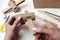 How to make airplane. Hand made toy,zero waste from toilet paper roll and popsicle sticks. For kids and parents. Step 4, first try